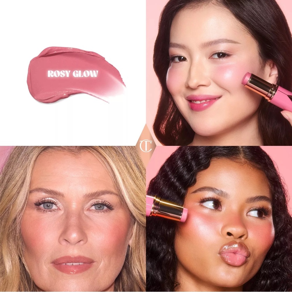 Charlotte Tilbury ‘Rosy Glow’ Unreal Lip + Cheek Glow Blush Stick - Picture 3 of 12